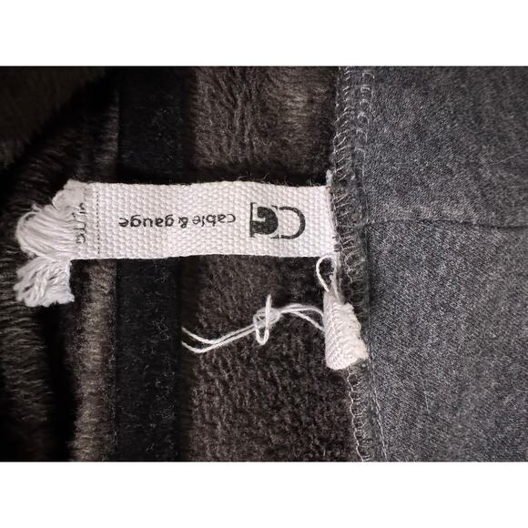 Cable & Gauge Drapey Slouchy Flowy Wrap Cardigan Sweater Poncho - Picture 4 of 4